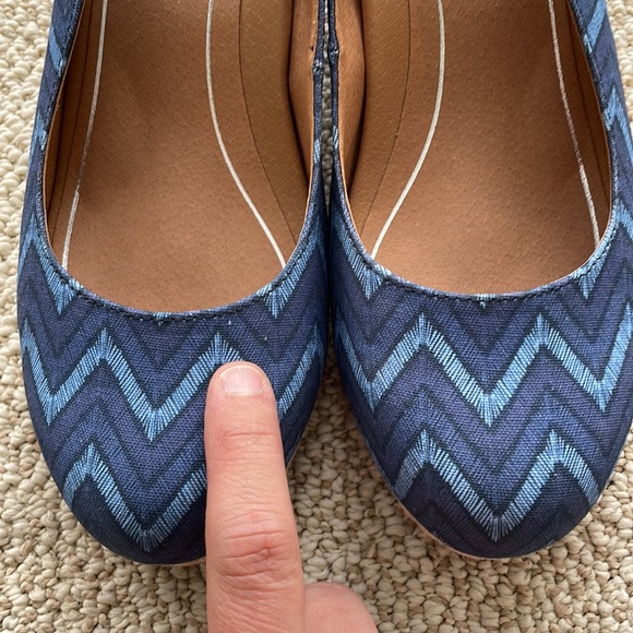 Vionic Espadrilles Shoes Coralina Slingback Closed Toe Wedges Chevron Women’s 9 - Picture 5 of 16